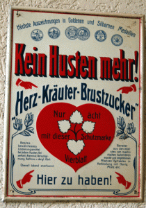 Herz Kräuter Brustzucker, 20er Jahre