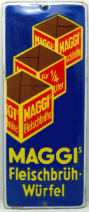MAGGI's Fleischbrühwürfel, Drei Würfel - 30er Jahre