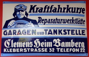 Clemens Heim, Bamberg - Emailleplakat 1920er Jahre