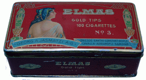 ELMAS No. 3 - 100 Zigaretten Gold Tips - um 1900 