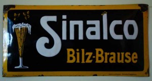 SINALCO - Bilz Brause - Emailleschild um 1905-10