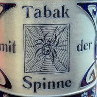 Tabak mit der Spinne: Sehr seltener Kautabak-Topf