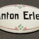 Anton Erler - Wunderschönes Jugendstil-Türschild! Um 1910.