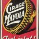 Cirage Mayola (Schuhcreme), Blechschild in gutem Zustand, 1930er Jahre, Frankreich