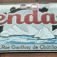 Kendall, Lille (Frankreich): Seltenes Emailschild um 1920 - Brauereianlagen, Kühlanlagen, Bier