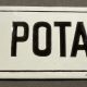 Eau Potable (Trinkwasser) - Gewölbtes, schweres Emailschild um 1920