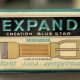 EXPAND - Gürtel Reklame Belgien 1952, Emailloïd Türschild/Aufsteller