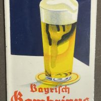 Bayrisch Gambrinus Bräu, Naila in Bayern - Email-Türschild in Zustand 0