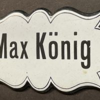 Jugendstil-Türschild in Emaille: Max König