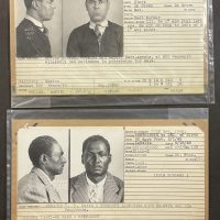 Zwei original US-Polizeifotos (Mugshots) von 1938 und 1948