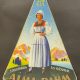 Alma Sahne - Alter Aufsteller aus Pappe, Reklame für Weichkäse