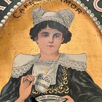 CAFÉS ARMOR - Feinst lithografiertes und geprägtes Blechschild um 1900/1910