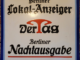 Berliner Lokal-Anzeiger, Jugendstil Emailschild auf eBay