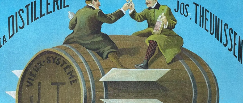 Rund um ein Plakat: Fröhliche “Luftfass”-Fahrt um 1910
