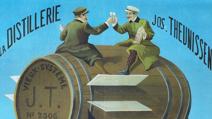Rund um ein Plakat: Fröhliche “Luftfass”-Fahrt um 1910