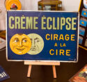 Crème Eclipse - Uraltes Blechschild um 1910 mit interessanter Rückseite