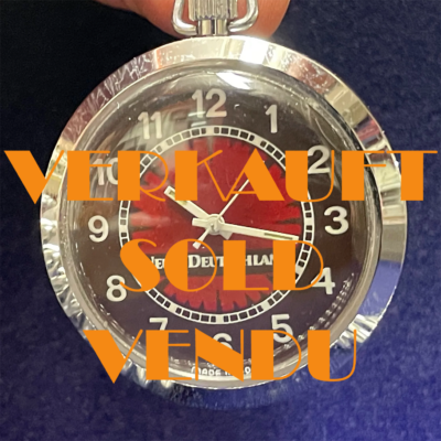 Neues Deutschland, Taschenuhr DDR, GDR, Ostalgie - Reklame-Uhr für die Tageszeitung