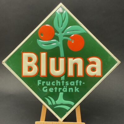 Bluna: Kultiges Blechschild aus den 1950er Jahren