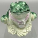 Frosch mit Schloss um den Hals: Porzellan-Spardose, wohl D oder A um 1890/1900
