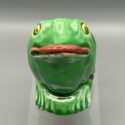 Spardose aus Keramik, Saint Gilles (Frankreich), Witzig blickender Frosch, um 1950