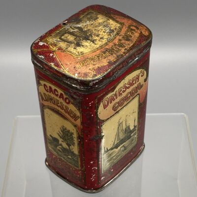 Alte kleine Blechdose 100 Gramm: Driessen's Cocoa / Kakao, Rotterdam, Holland (um 1900)