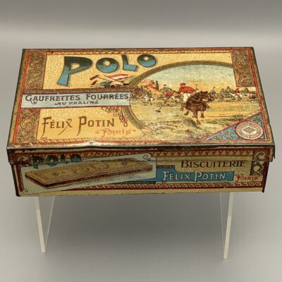 Polo (Félix Potin) - Attraktive Waffeln-Blechdose um 1920 aus Frankreich