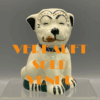 Spardose aus England (W&C), wohl um 1920 - Sitzender Hund, polychrome Keramik, selten