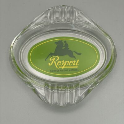 Rosport - Glas-Reklameascher aus Luxemburg, 1960er Jahre.