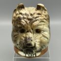 Tom, der Terrier - Hundebüste aus Majolika, Saint-Clément, Frankreich 1920er Jahre