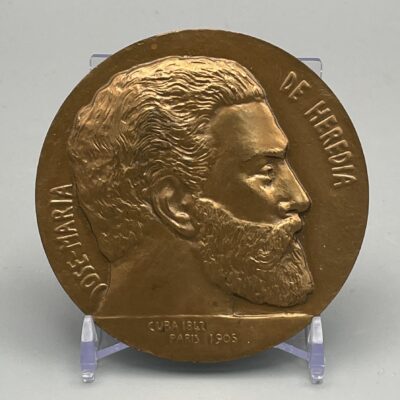 Bronze-Medaille José-Maria de Heredia (1842-1905), Rückseite Pegasus