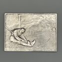 "Unter dem Auge des Barbaren", sehr seltene Silber-Medaille (Plakette) aus Uccle, Belgien (1919)