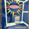 DUCOLUX Lacke - Hornhart, schnelltrocknend, wetterfest - attraktives Blechschild um 1960