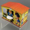 Postamt / Post Office - Pudel - Alte mechanische Spardose aus Blech, Made in Gerany, 1950/60er Jahre