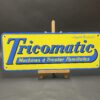 TRICOMATIC - Seltenes Emailschild, Frankreich Emaillerie Alsacienne Strasbourg Hoenheim - Strickmaschinen