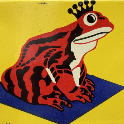 ERDAL Schuhpflege - Blechschild - Türstreifen / Tresenstreifen, 1930er Jahre