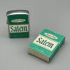 SALEM Menthol Zigaretten - Altes Feuerzeug, wie Zippo, mit Originalverpackung (Made in Japan), um 1960.