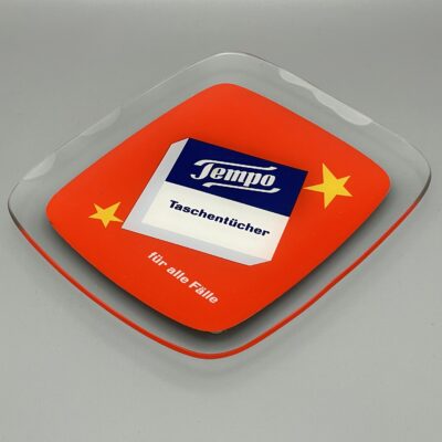 TEMPO Taschentücher - Alter Zahlteller aus dem Jahr 1965 in sehr gutem Zustand