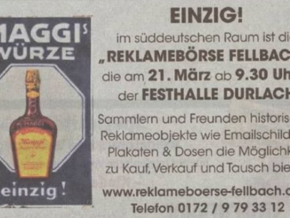 Reklamebörse Fellbach 2026 Anzeige