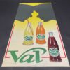 VAL Limonade und Cola. Belgien, 1965. Seltenes Blechschild mit toller Grafik!