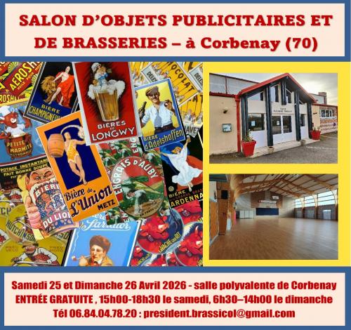 Brauereiartikel und Alte Reklame: Börse in Corbenay (Frankreich)