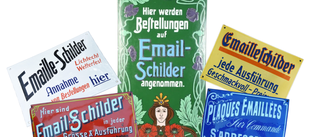 Emailschilder für Emailschilder: Reklame in eigener Sache