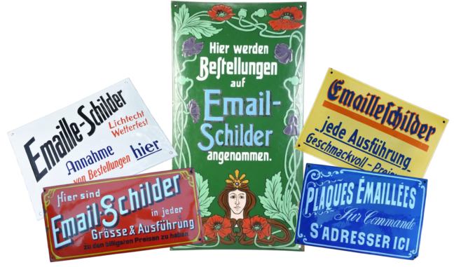 Emailschilder für Emailschilder: Reklame in eigener Sache