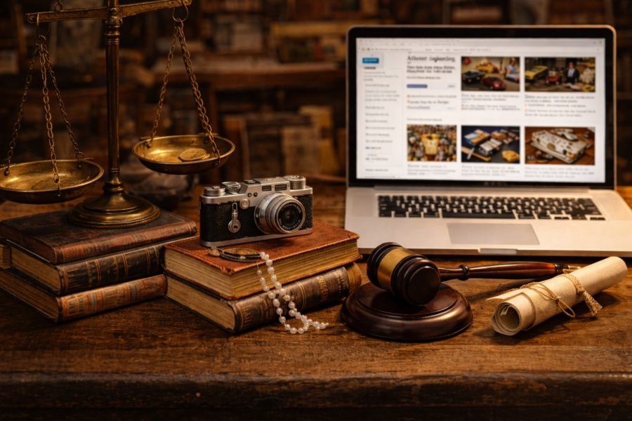 Hintergrundberichte und Reportagen zu Reklame- und anderen Auktionen.