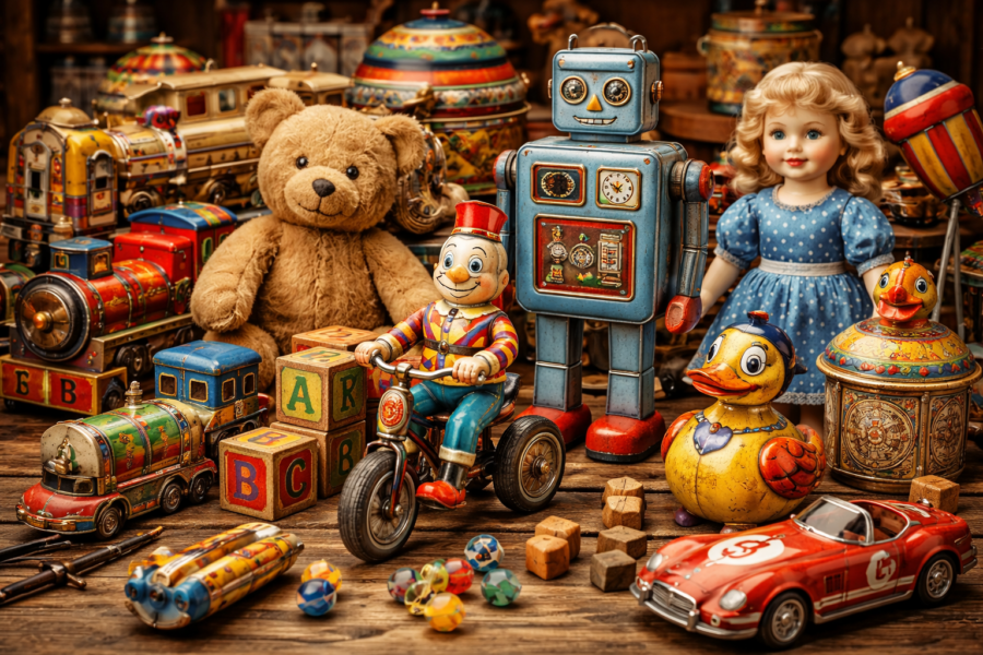 Blog-Themen zu altem Blechspielzeug und anderen Spielzeugklassikern