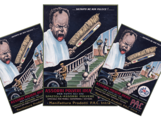 P.A.C. Staubbürste Reklameplakat um 1930 aus Italien.