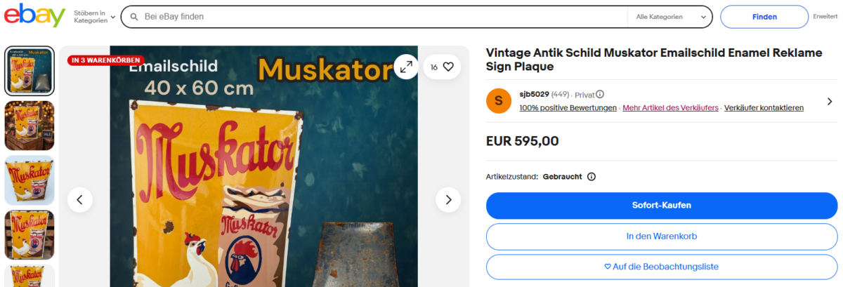 Muskator-Emailschild: Falsch, falscher am falschesten – Bild 1