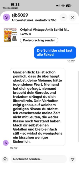 Muskator-Emailschild: Falsch, falscher am falschesten – Bild 1