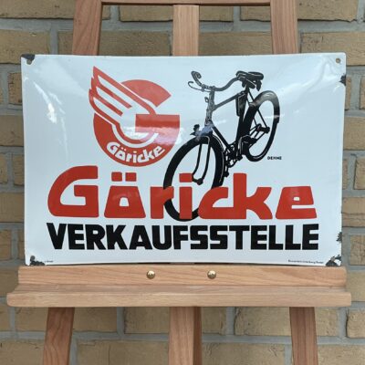 GÖRICKE Fahrräder VERKAUFSSTELLE - 1930er Jahre, Boos & Hahn, herrliche Oberfläche!