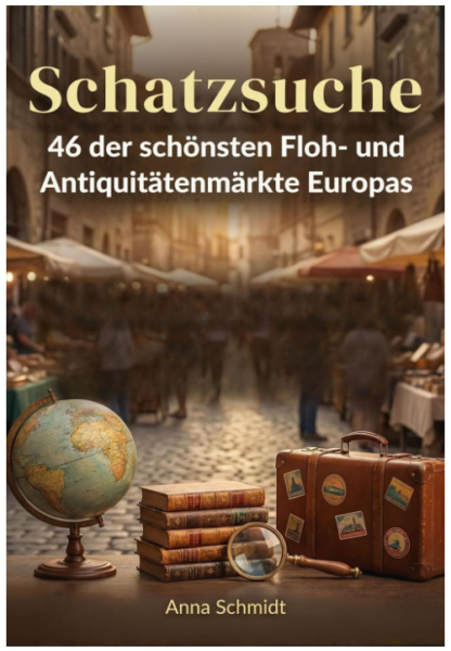 Mit Schatzsuche – 46 der schönsten Floh- und Antiquitätenmärkte Europas verbindet Anna Schmidt zwei Leidenschaften auf ansprechende Weise: das Reisen und die Suche nach besonderen Fundstücken. 