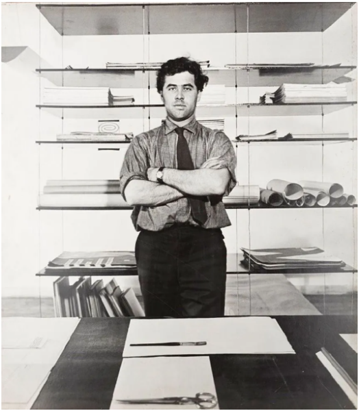 Otl Aicher 1953 in seinem Atelier
(Bild: HfG-Archiv / Museum Ulm)